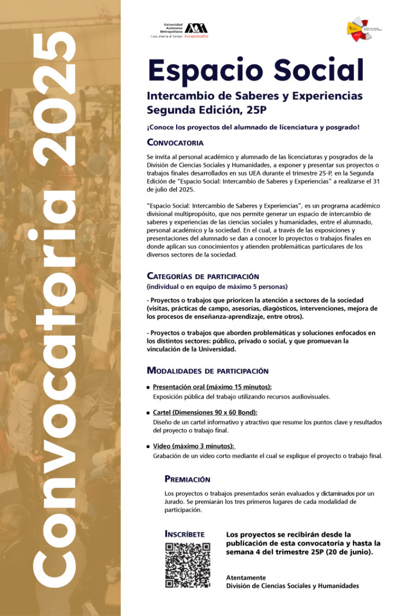 Espacio Social Intercambio de Saberes y Experiencias Segunda Edición, 25P